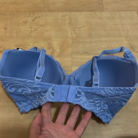 NWT Natori Feathers Plunge Bra in Coastal Blue, size 30DDD - Picture 5 of 6